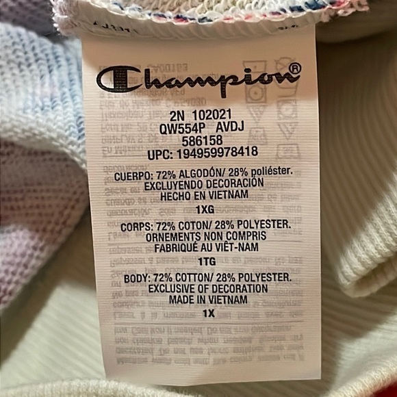 Champion Floral Print Campus Moisture Wick Athleisure Hoodie Zip Up Sport Jacket - Picture 12 of 13